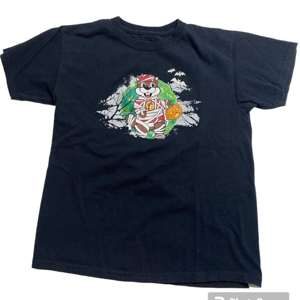 Buc-ee's Halloween T Shirt Size Youth Medium Black Boo Crew